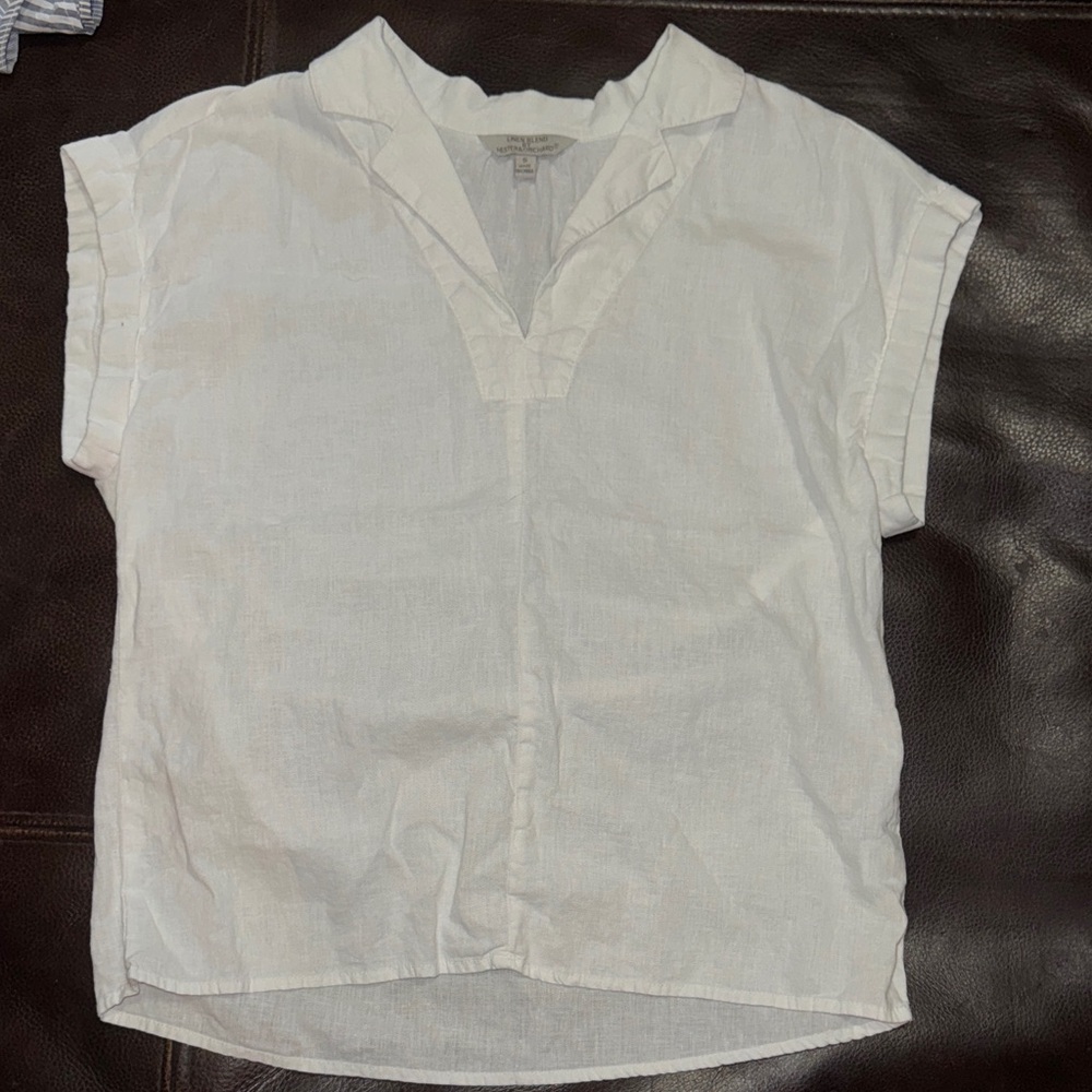 White Linen Women's Top